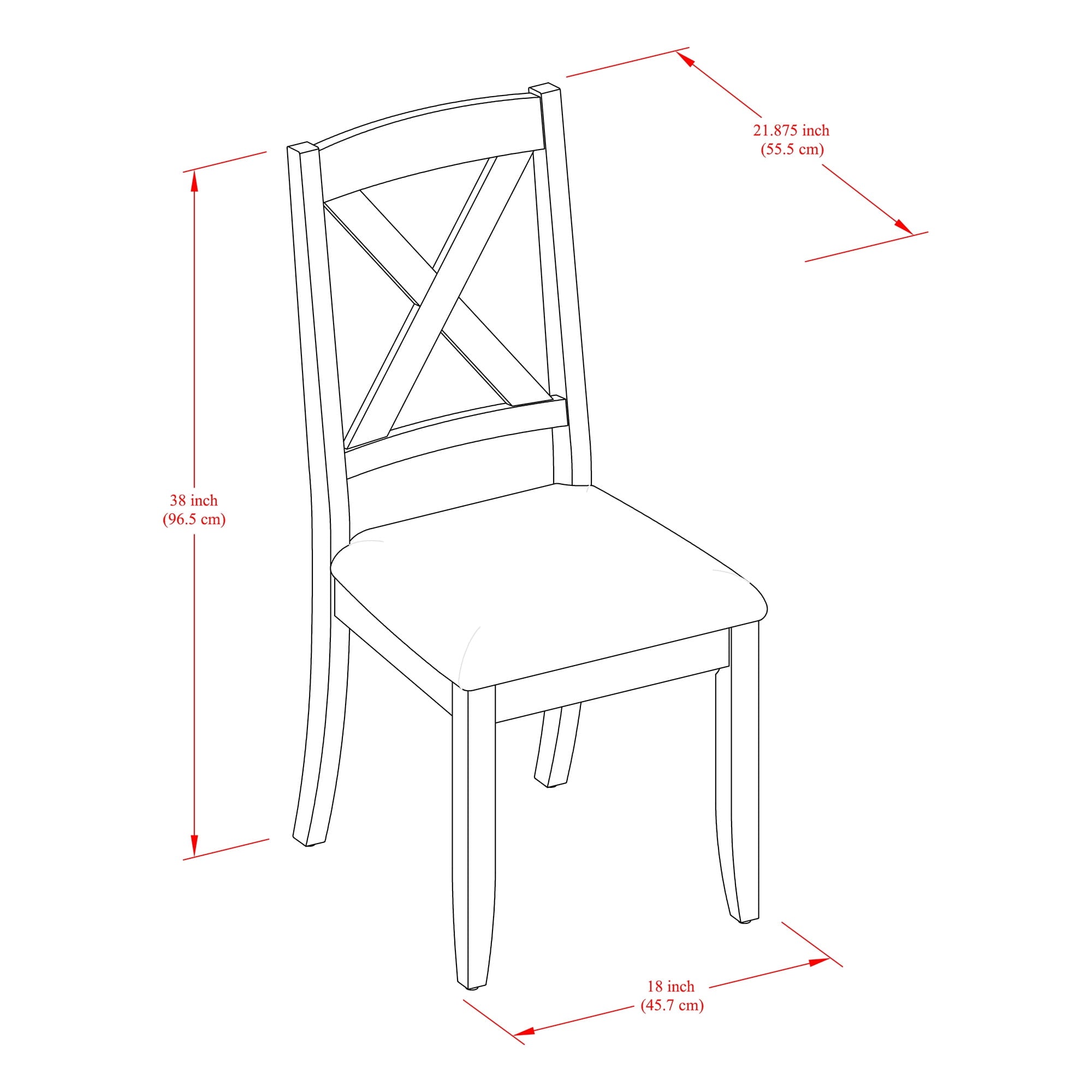 Better Homes & Gardens Maddox Crossing Dining Chair, Set of 2, Brown