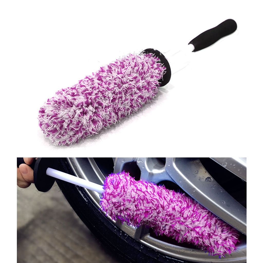 ZUARFY Wheel Tire Brush Car Rim Detailing Brushes Cleaning Microfiber Cleaning Cloth