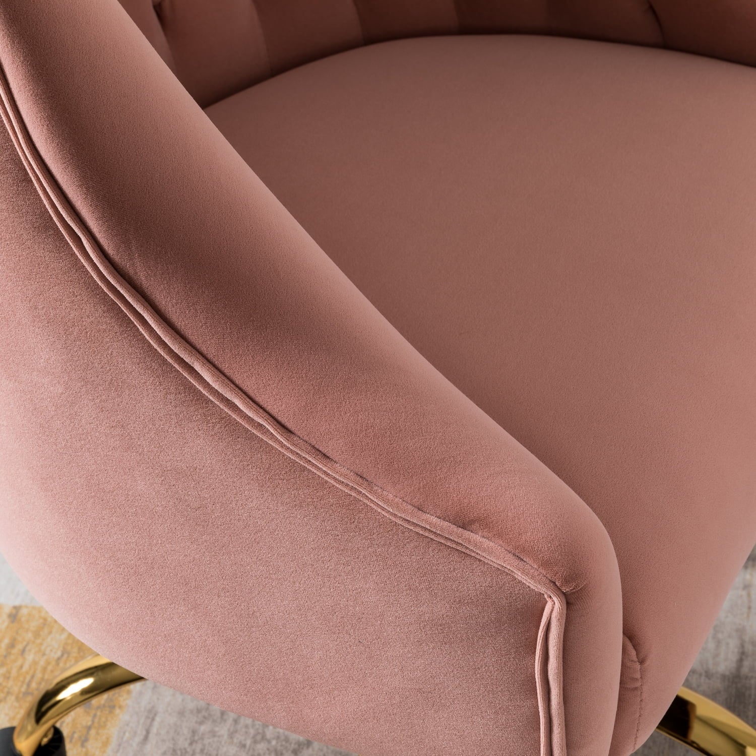 14 Karat Home Lydia 15 in Task Chairs with Swivel, 250 lbs, Pink