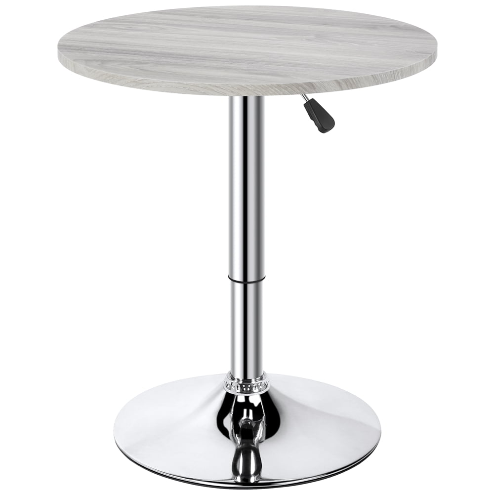 Topeakmart 27.5”- 36” Height Adjustable Modern Pub Table with 360° Swivel MDF Top, Black