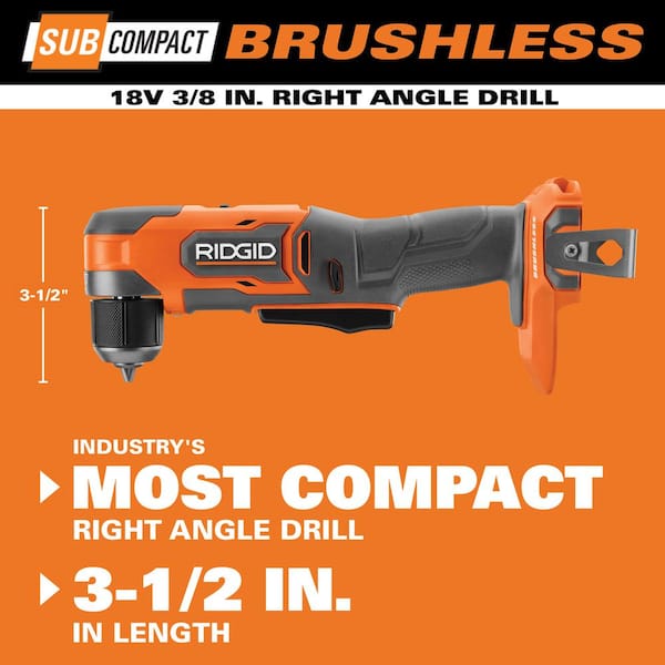 18V SubCompact Brushless Cordless 3/8 in. Right Angle Drill (Tool Only)