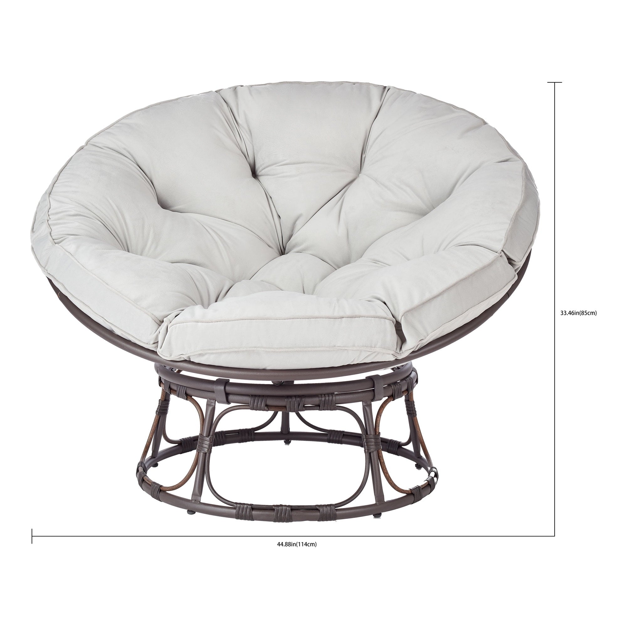 Better Homes & Gardens Papasan Chair, Pumice Gray, 46