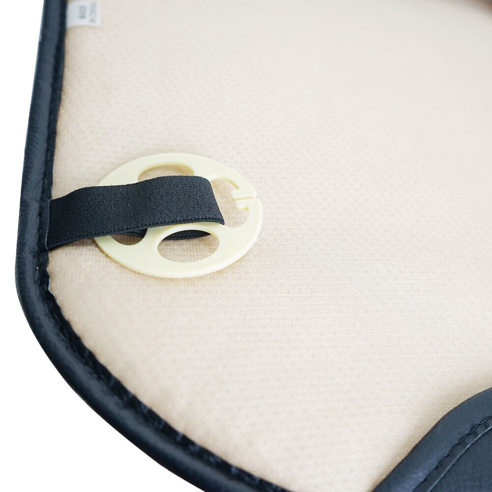 Evargc Black Car Front Full Surround Seat Cover Breathable PU Leather Pad Mat Chair