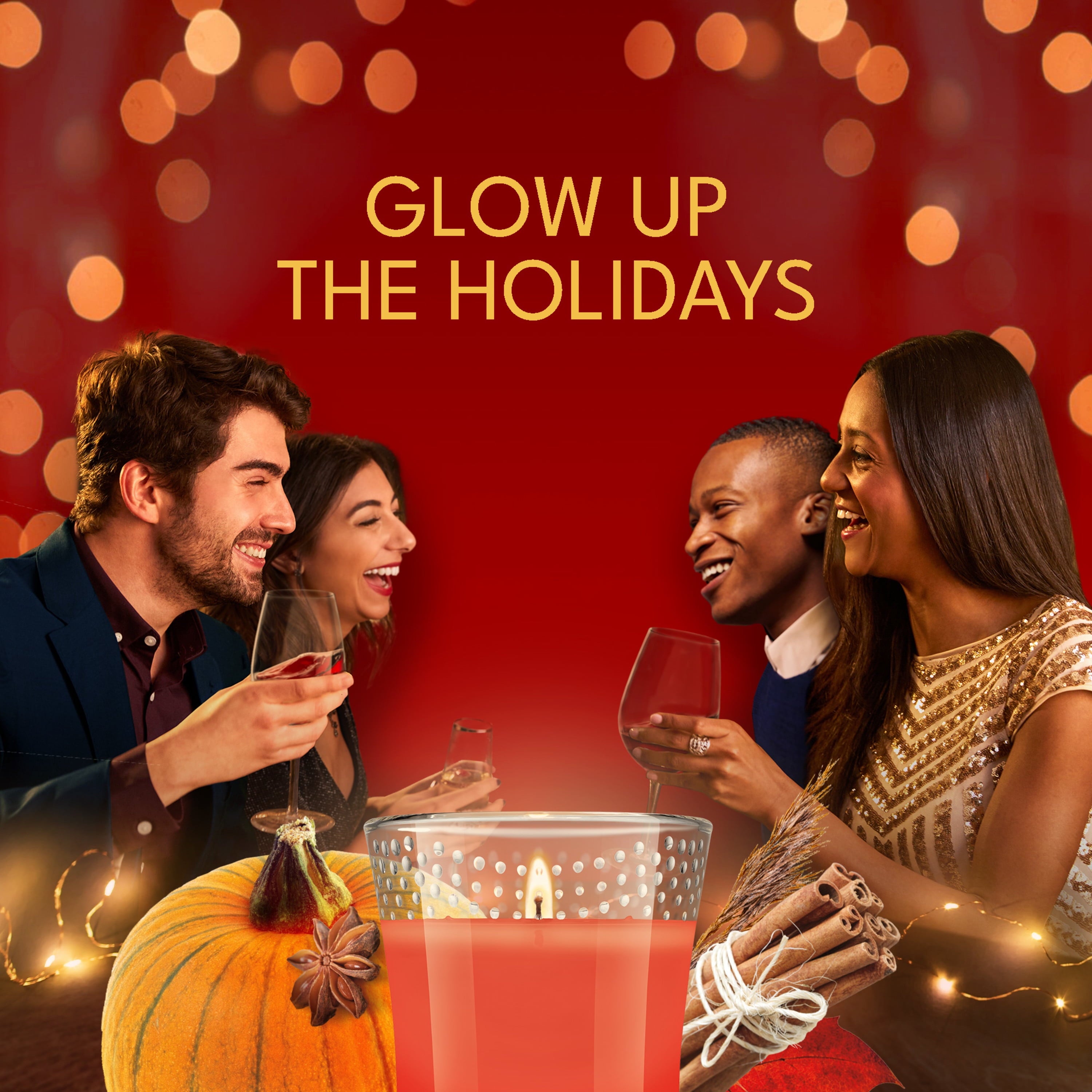 Glade 1 Wick Scented Candle, Golden Pumpkin & Spice, Fragrance Infused with Essential Oils, 3.4 oz