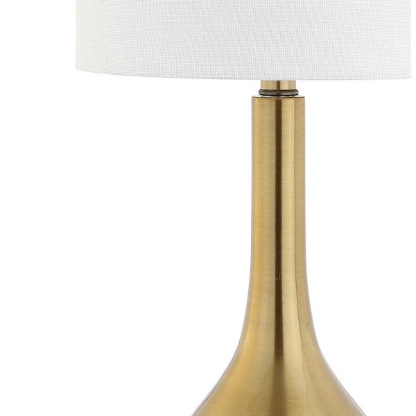 Dylan 25 in. Brass Metal/Crystal Teardrop Table Lamp