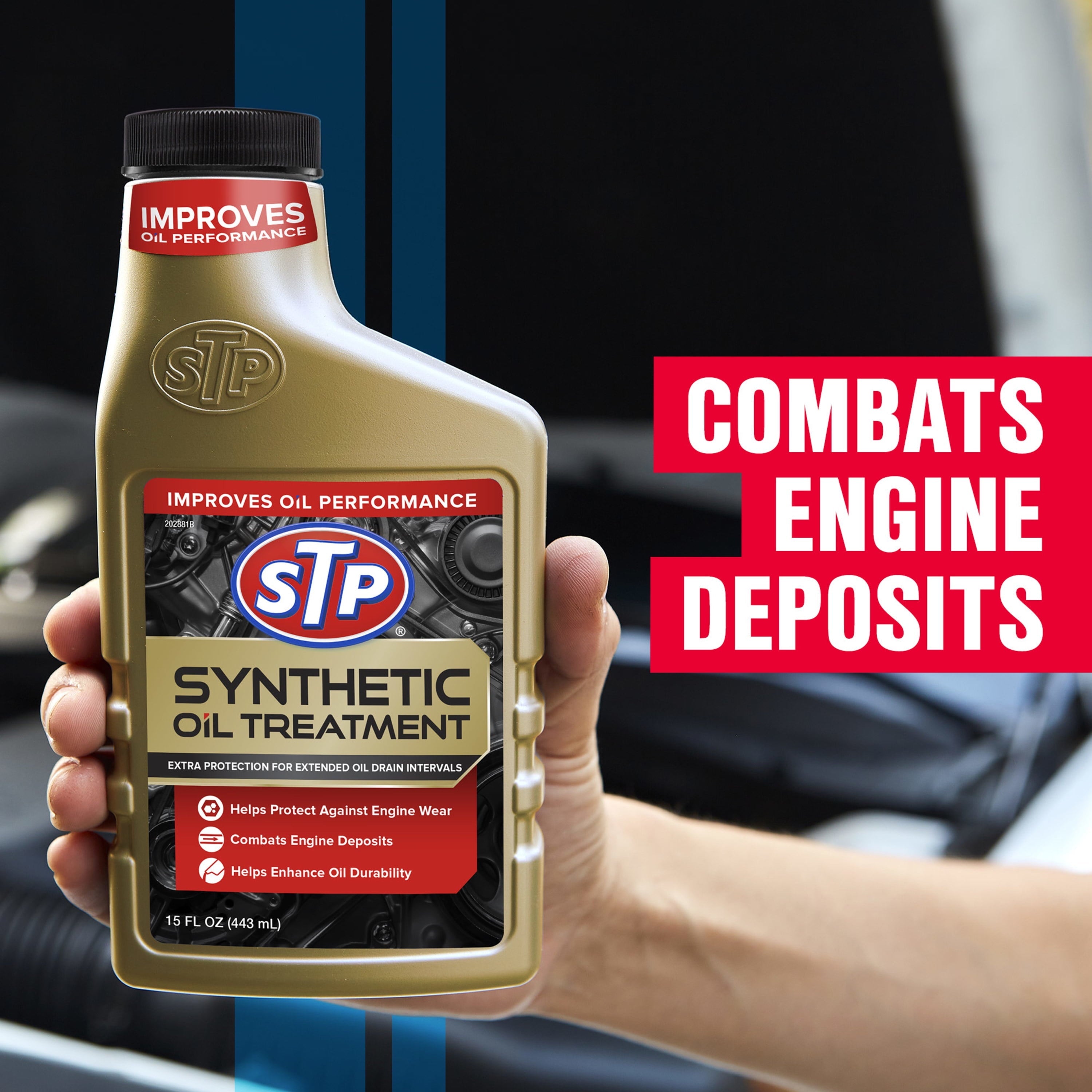 STP Synthetic Automotive Oil Treatment - 15 FL OZ Bottle