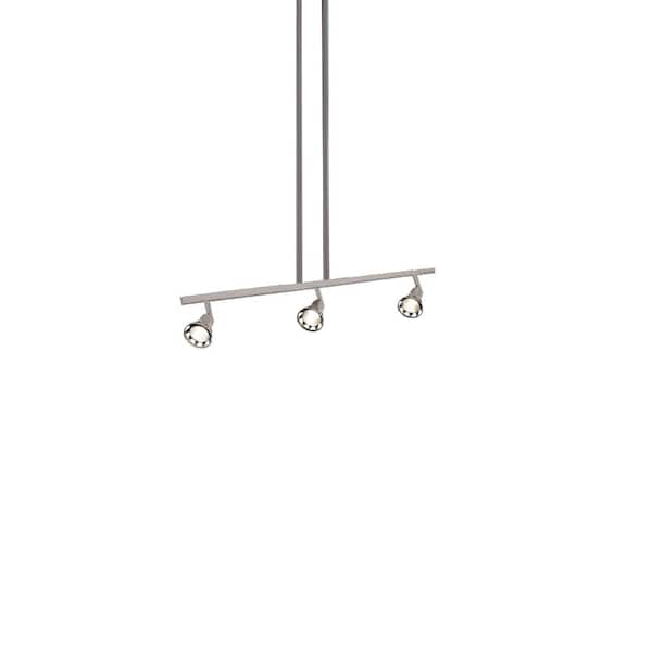 Renew 2.3 ft. 3-Light Brushed Nickel Track Light Fixture with Adjustable Heads