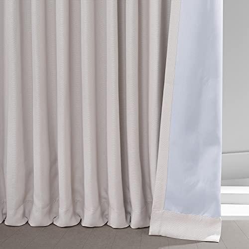 HPD Half Price Drapes BOCH-LN-DW-P Extra Wide Linen Room Darkening Curtain (1