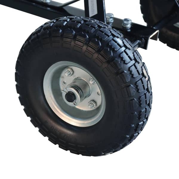 600 lbs. Capacity Heavy-Duty Construction Trailer Dolly with Flat-Free Tires