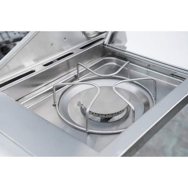 4-Burner Propane Gas Grill in Red with Side Burner