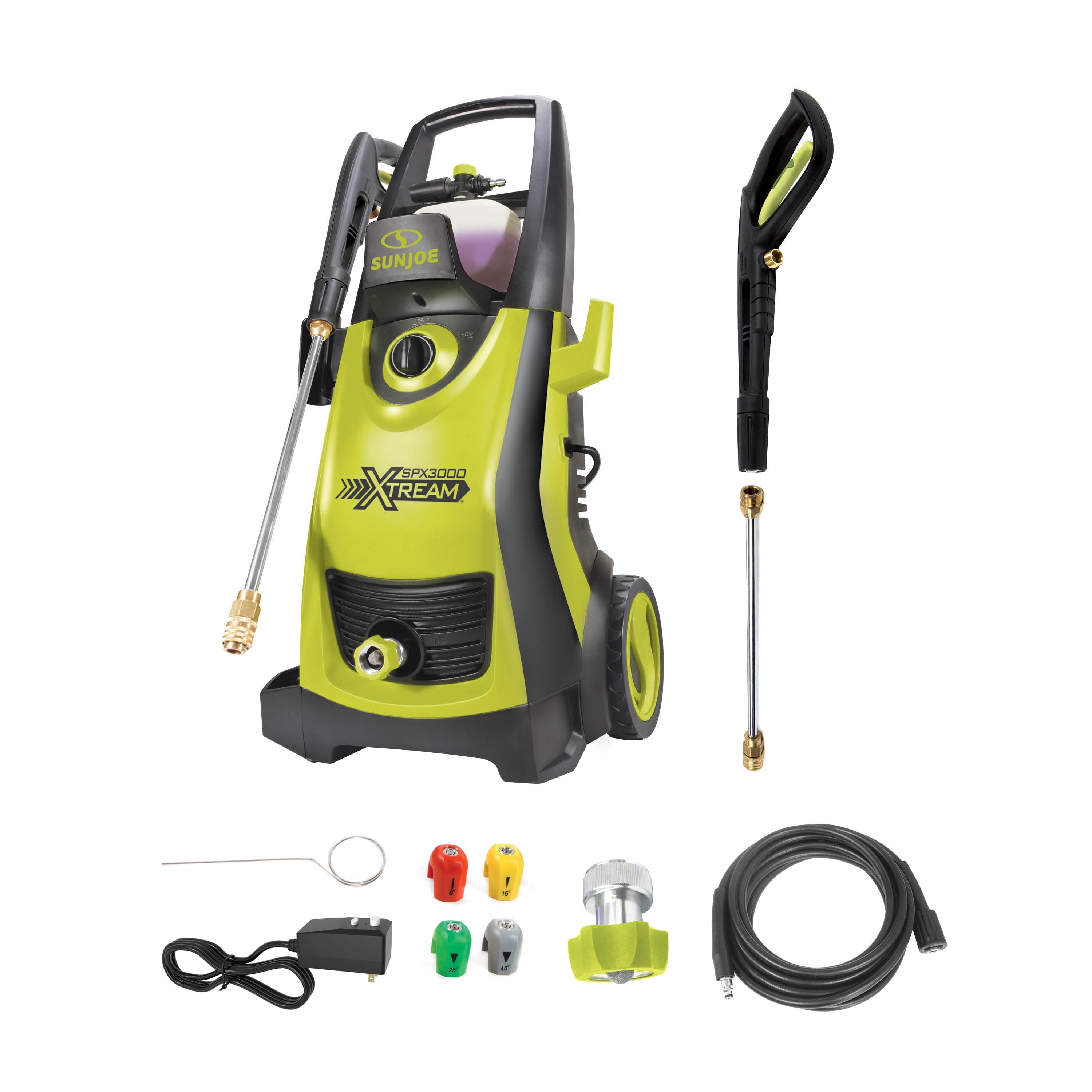 Sun Joe Xtream Clean Electric Pressure Washer, 13-Amp, Quick-Connect Tips, Triple Action Power