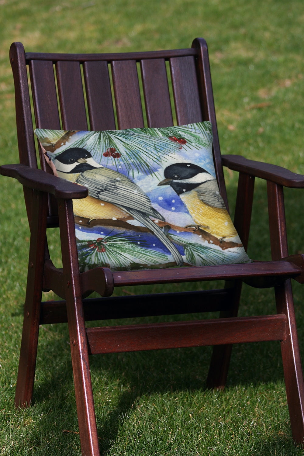 Toland Home Garden Set of 2 Snowy Birds Winter Pillow Covers 18x18 Inch Bird Throw Pillows