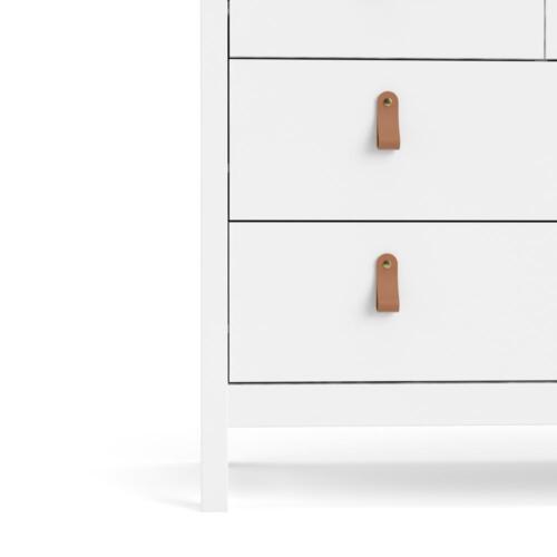 Madrid 8 Drawer Double Dresser , White