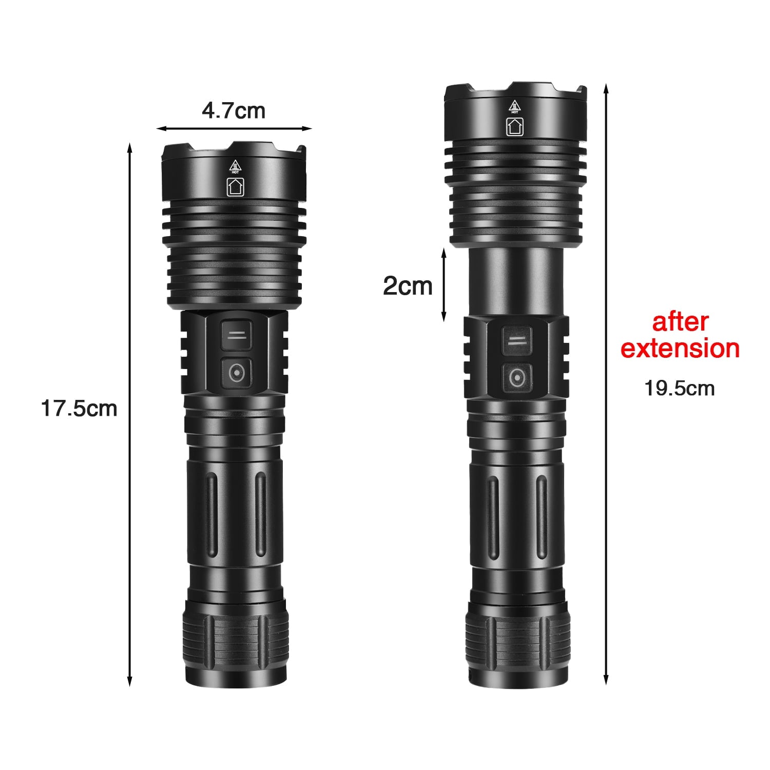Rechargeable Flashlight High Lumens, Zacro 100000 Lumen Super Bright LED Flashlight with 6 Modes, Zoomable LED Waterproof Handheld Flashlight for Emergencies, Camping, Home