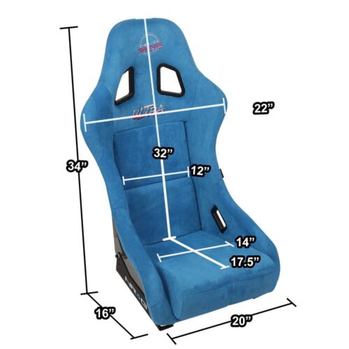 NRG FRP-303BL-ULTR<wbr/>A PRISMA Fixed Position Bucket Racing Seat (Blue)