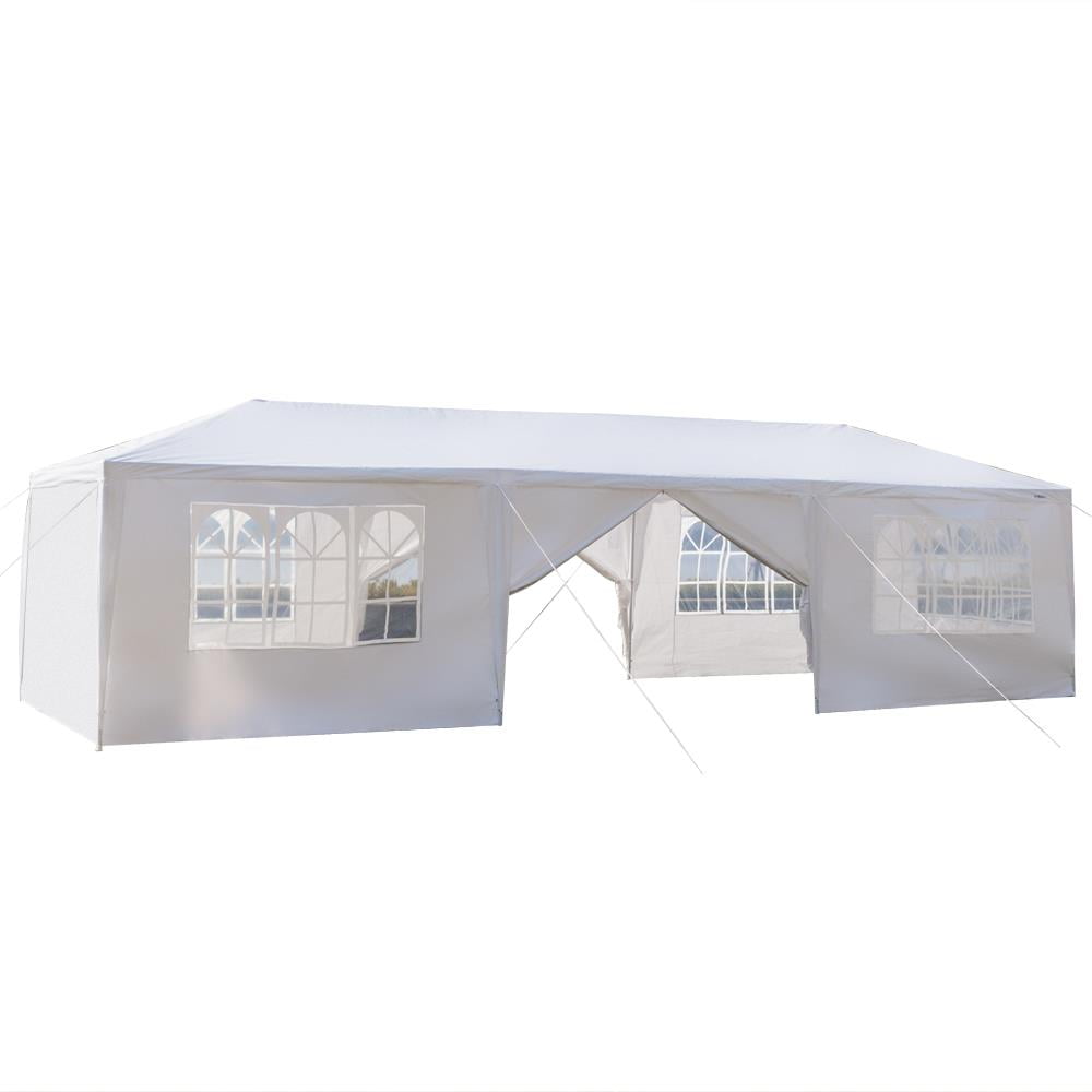 Zimtown 10'x30' Canopy Tent Party Wedding Tent with Spiral Tubes White