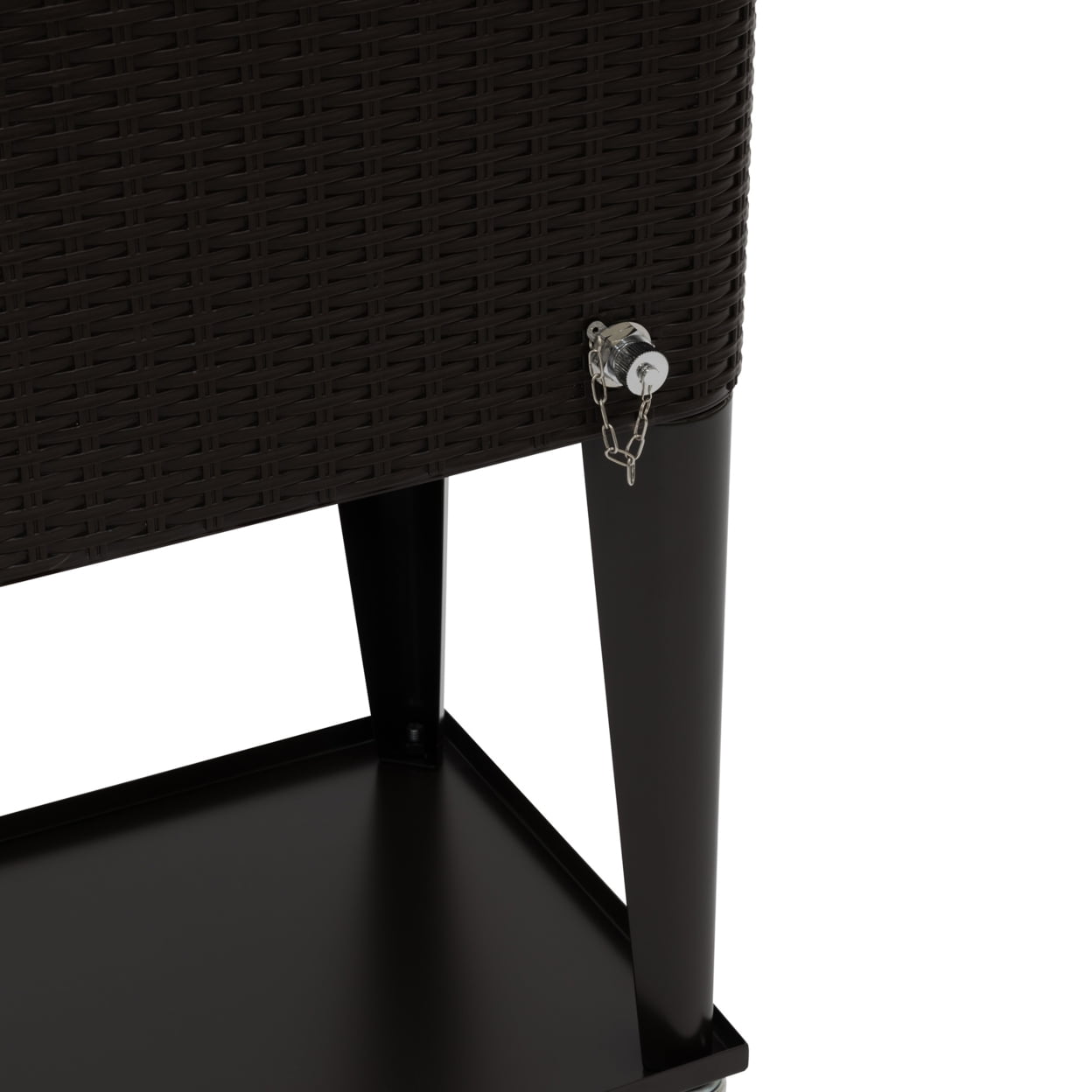 80 Qt. Brown Faux Resin Chest Cooler With Bottle Opener