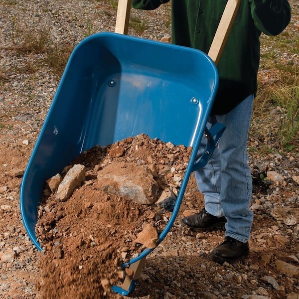 5 cu. ft. Heavy Gauge Seamless Steel Wheelbarrow