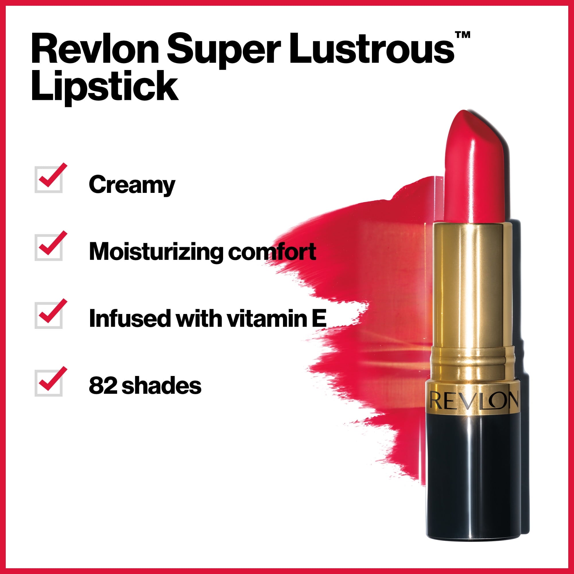 Revlon Super Lustrous Lipstick with Vitamin E and Avocado Oil, Make Me Blush, 0.15 oz