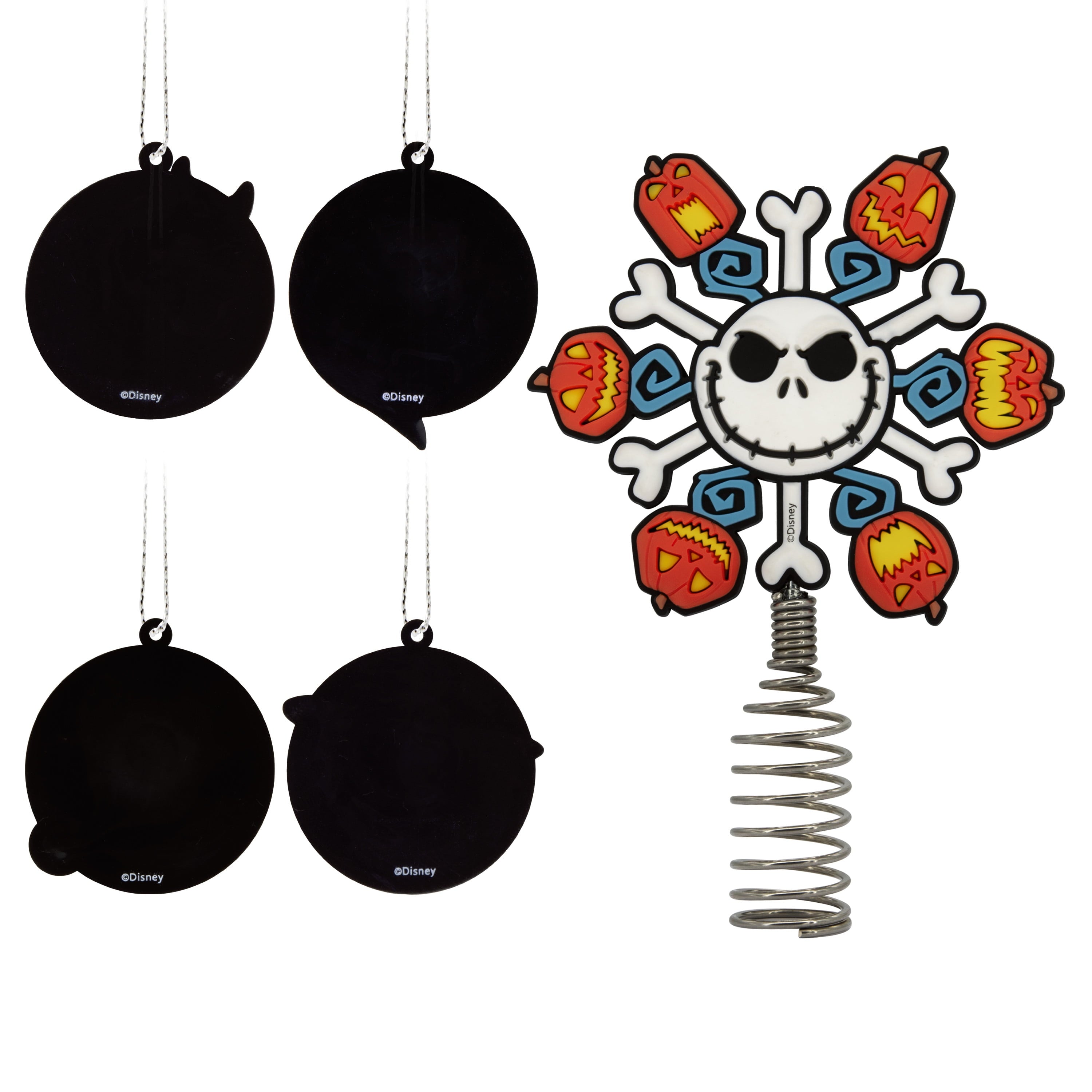 Hallmark Disney The Nightmare Before Christmas Mini Christmas Tree Topper and Ornaments, 5, 0.06lbs