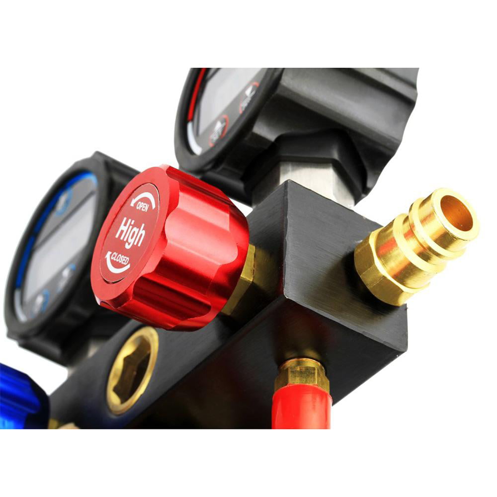 Elitech DMG-1 Digital AC Manifold Gauge Set with R410a Adapter