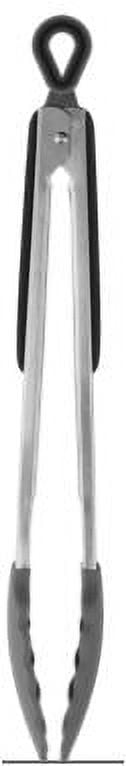 Mainstays Stainless Steel and Black Dripless Tongs