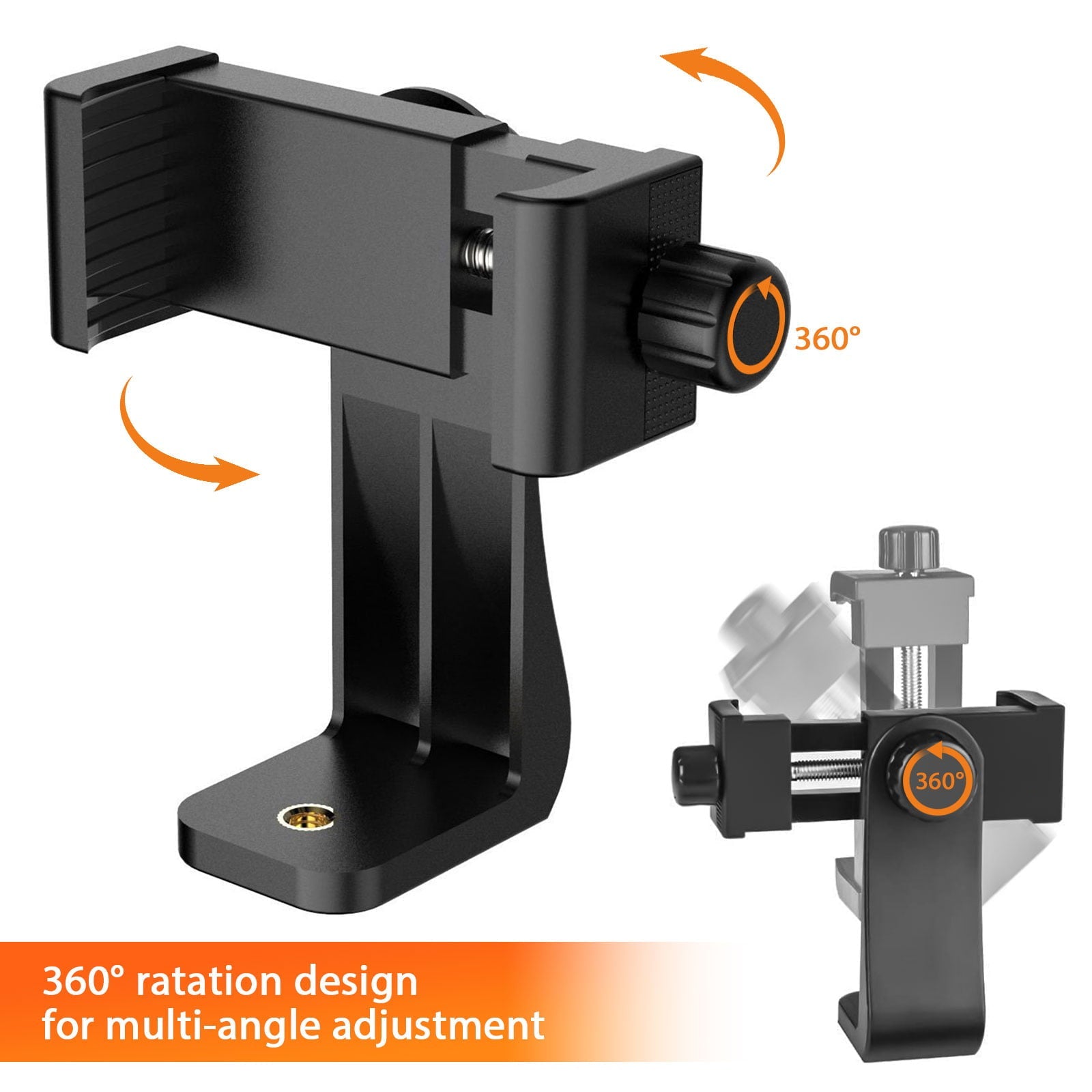 EEEkit Universal Cell Phone Tripod Vertical Bracket Holder Mount Fit for iPhone 14 13 12 11 XS XR Max X, Samsung Galaxy S21 S20 S10 S10+ S10E S9+ Note 9 8, LG V40 V35 G7 G6 G5