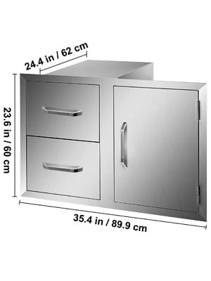 Outdoor Kitchen Door Drawer Combo 35.4