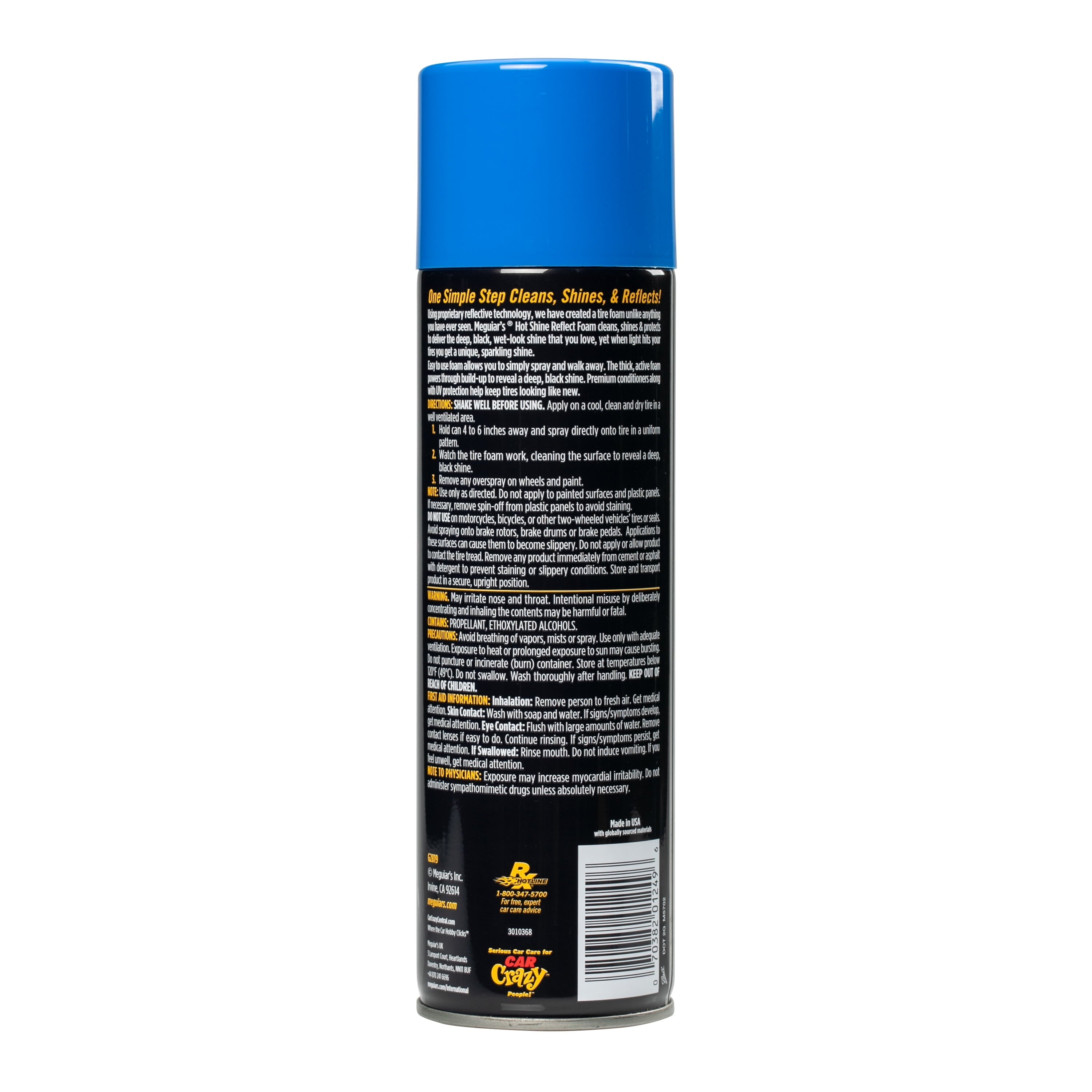 Meguiar's Hot Shine Reflect Tire Shine, G18715, 15 Oz, Aerosol