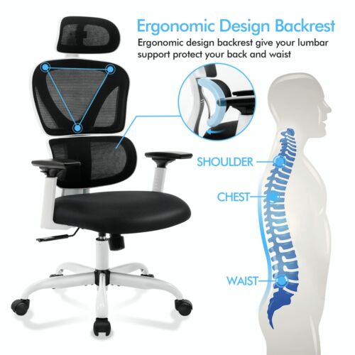 BIG SALE! Ergonomic Home Office Chair High Back Gaming Chair Headrest & Armrests