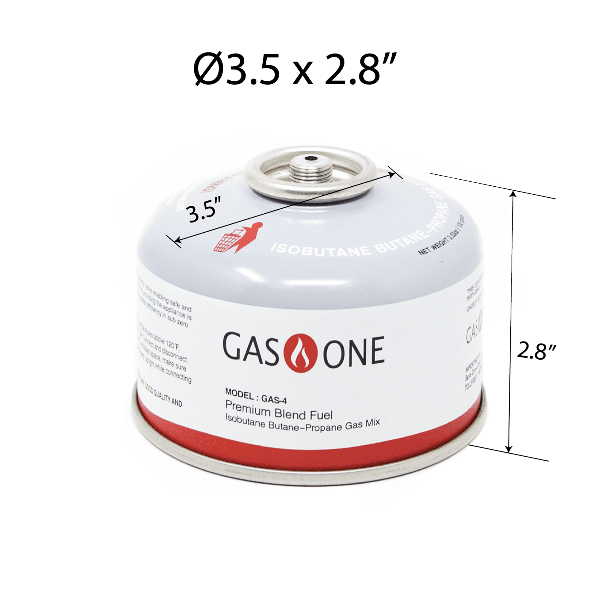 GasOne 100 g Isobutane Camping Fuel Blend Canister 2 Pack