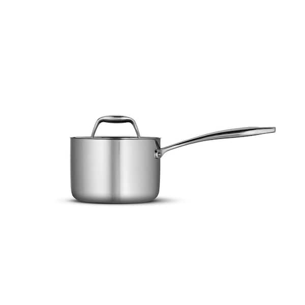 Gourmet Tri-Ply Clad 1.5 qt. Stainless Steel Sauce Pan with Lid
