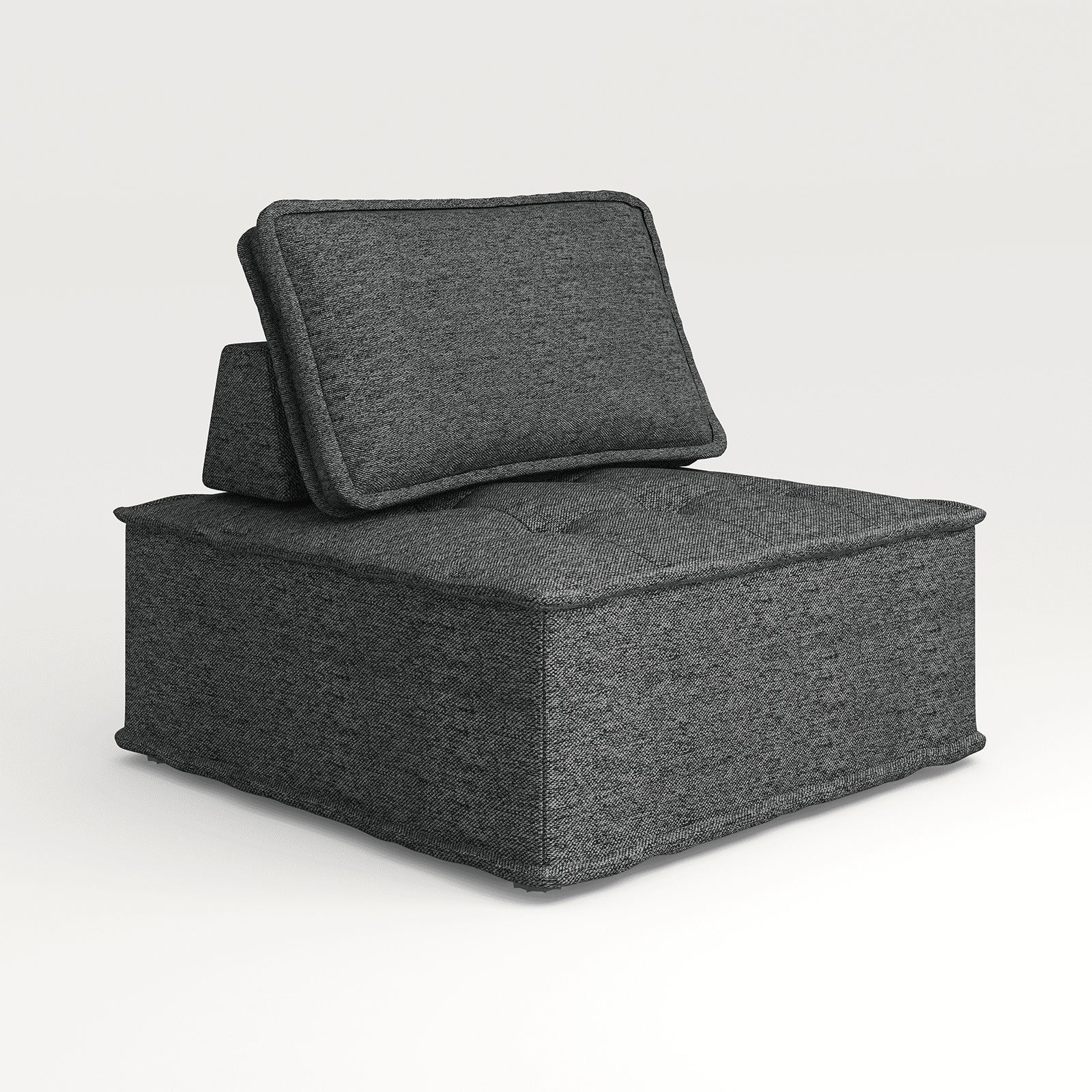 MUZZ Free Combination Sectional Sofa, Sofa Couch with Modern Fabric and Soft Cotton, Modular Armless Sectional Sofa Couch for Living Room, Bedroom (Dark Grey, 1PC)