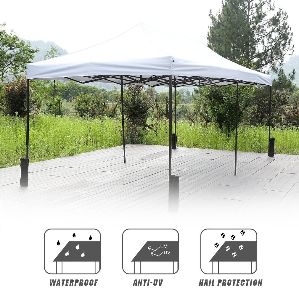 Pop Up Canopy 10x20 pop up canopy tent Folding Protable Ez up Canopy party Tent Sun Shade Wedding Instant Better Air Circulation Outdoor Gazebo with Backpack Bag