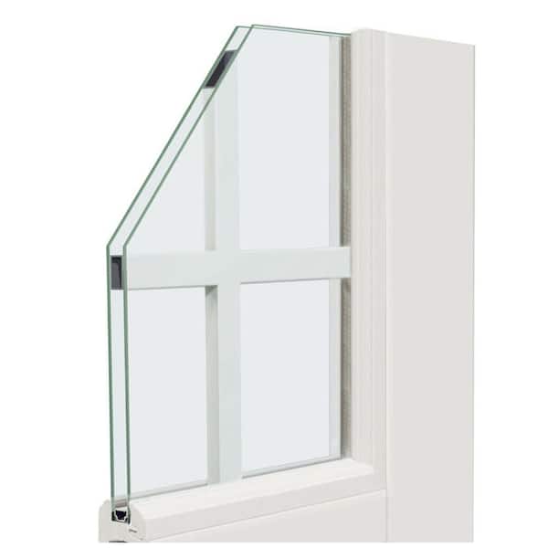 72 in. x 80 in. Smooth White Right-Hand Composite Sliding Patio Door with 10-Lite GBG