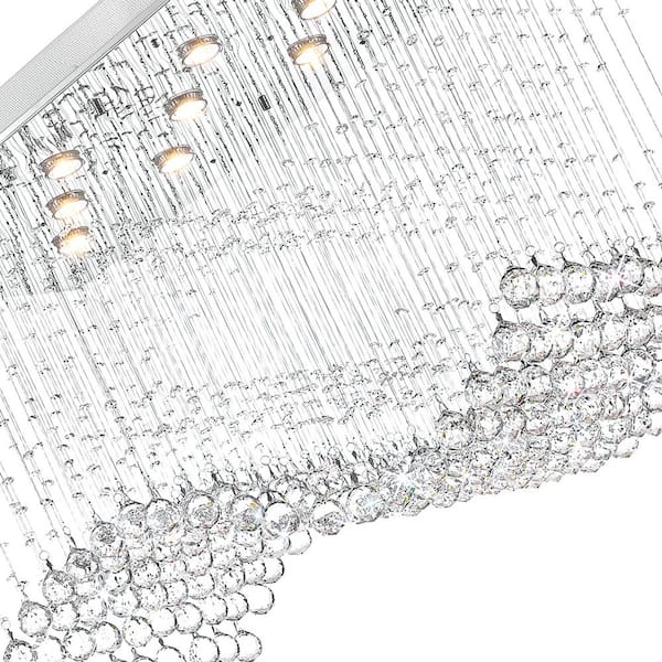 Twinkle 11 Light Flush Mount With Chrome Finish