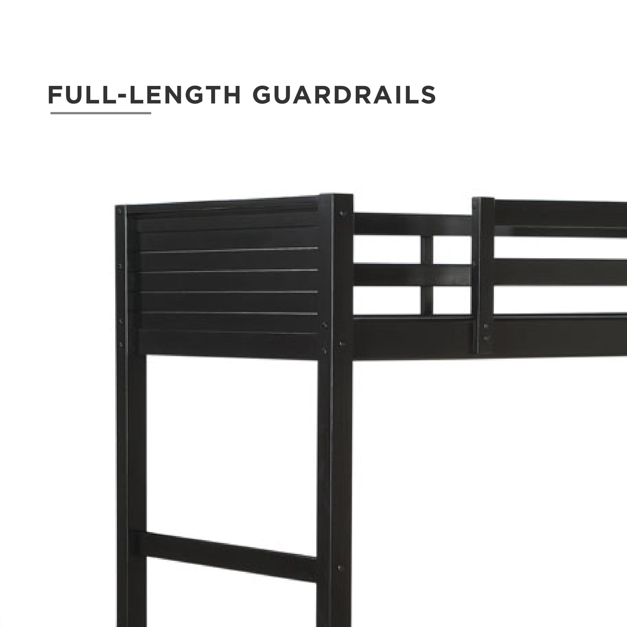 Your Zone Kiarah Twin Loft Bed with Ladder, Black