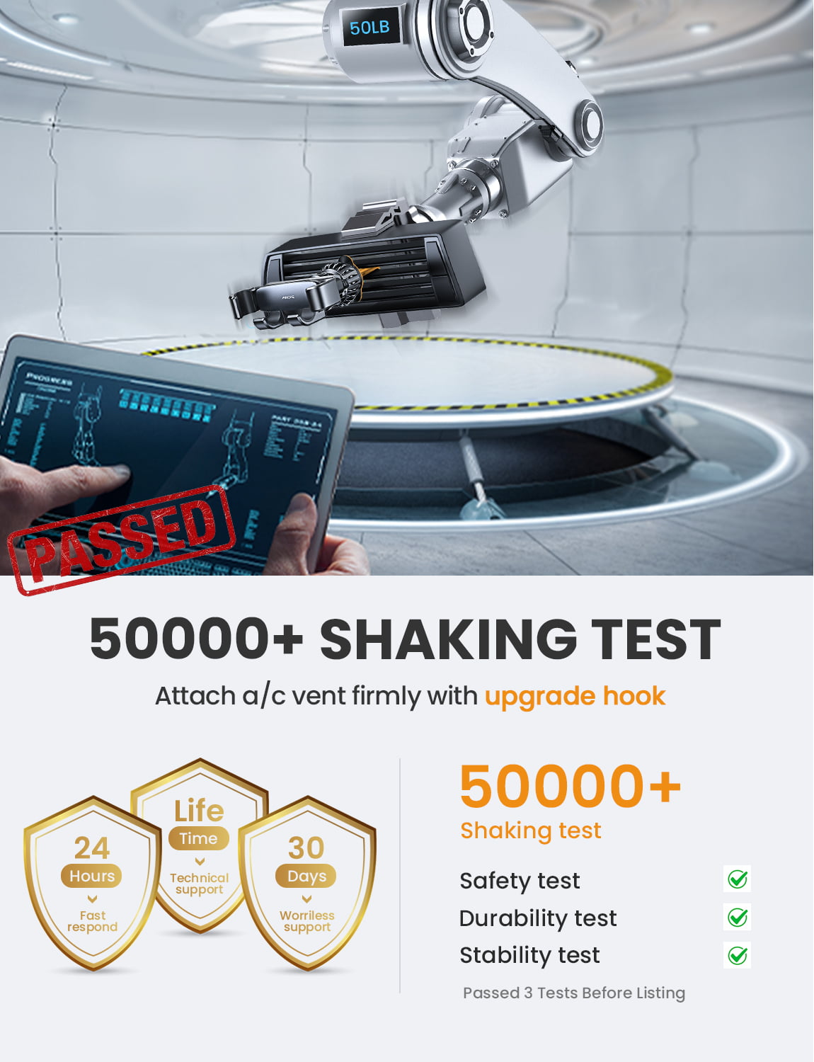 AINOPE Car Phone Holder Mount 2022 Upgraded Gravity Car Phone Mount with Newest Air Vent Clip Auto Lock Hands Free Cell Phone Holder Mount for Car Compatible for iPhone 13 Pro Max & All Phones