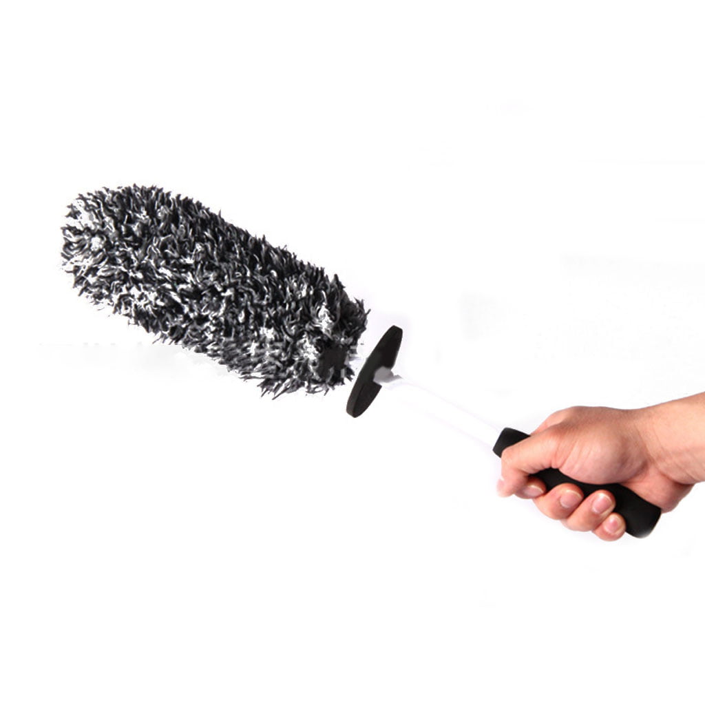 ZUARFY Wheel Tire Brush Car Rim Detailing Brushes Cleaning Microfiber Cleaning Cloth