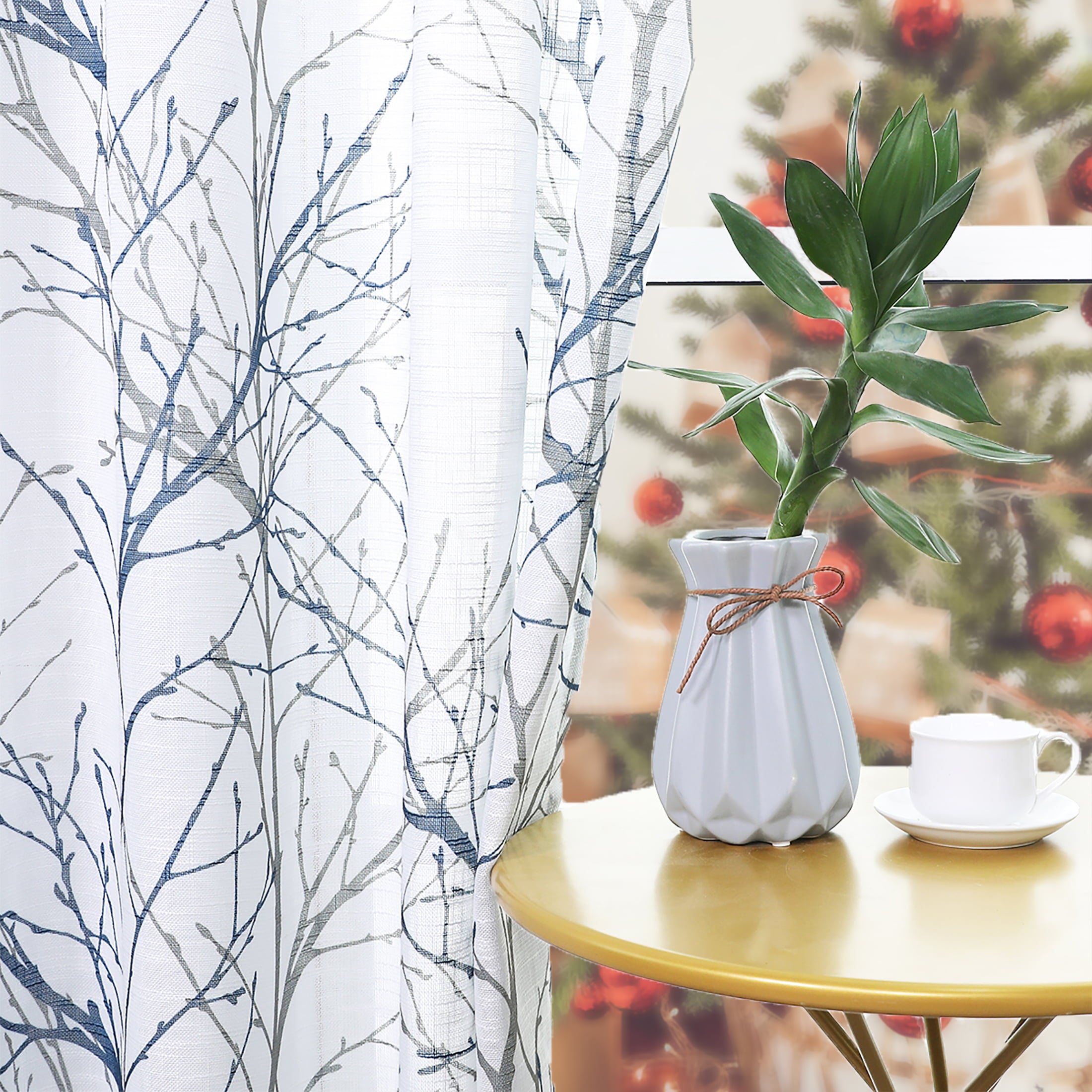 Decoultimatex Blue White Curtains 84