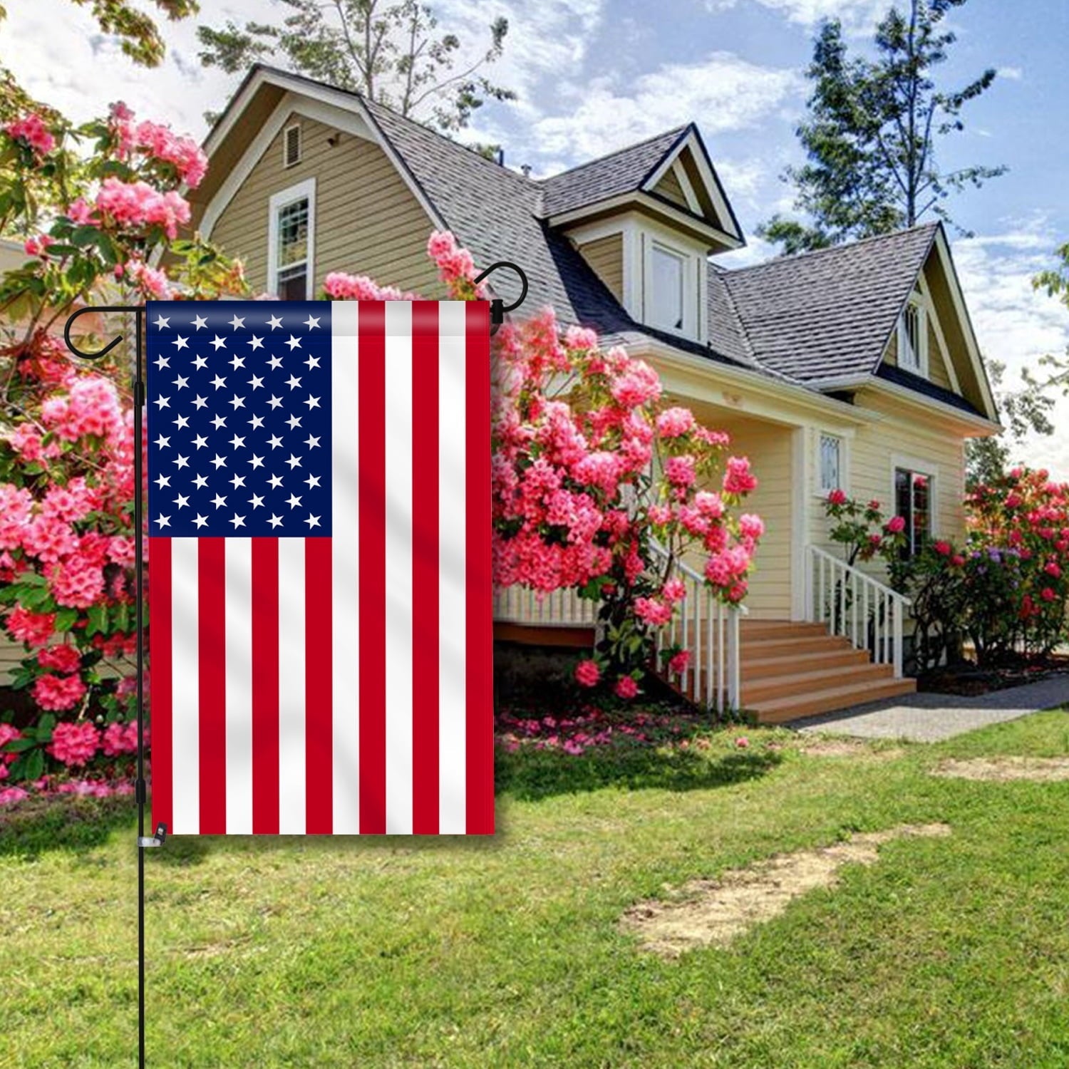 Anley US Garden Flag - USA American Patriotic Yard Flags 18x12.5 inches
