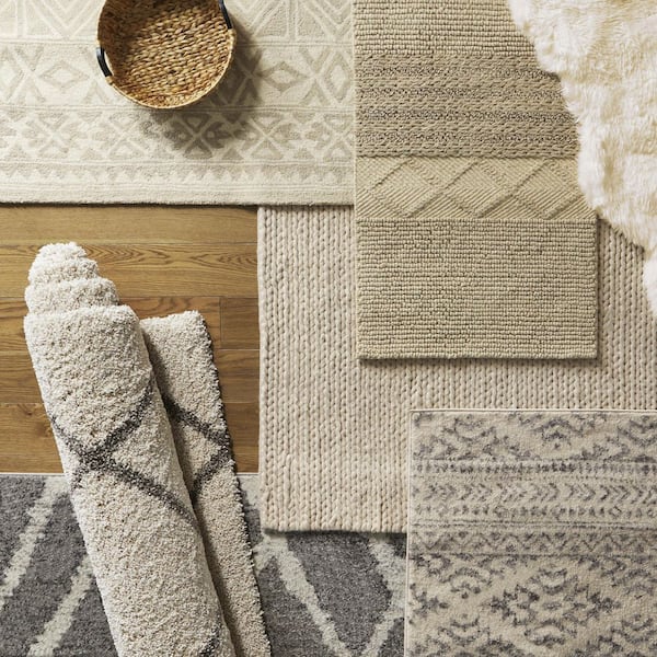 Caryatid Chunky Woolen Cable Off-White 8 ft. x 10 ft. Area Rug