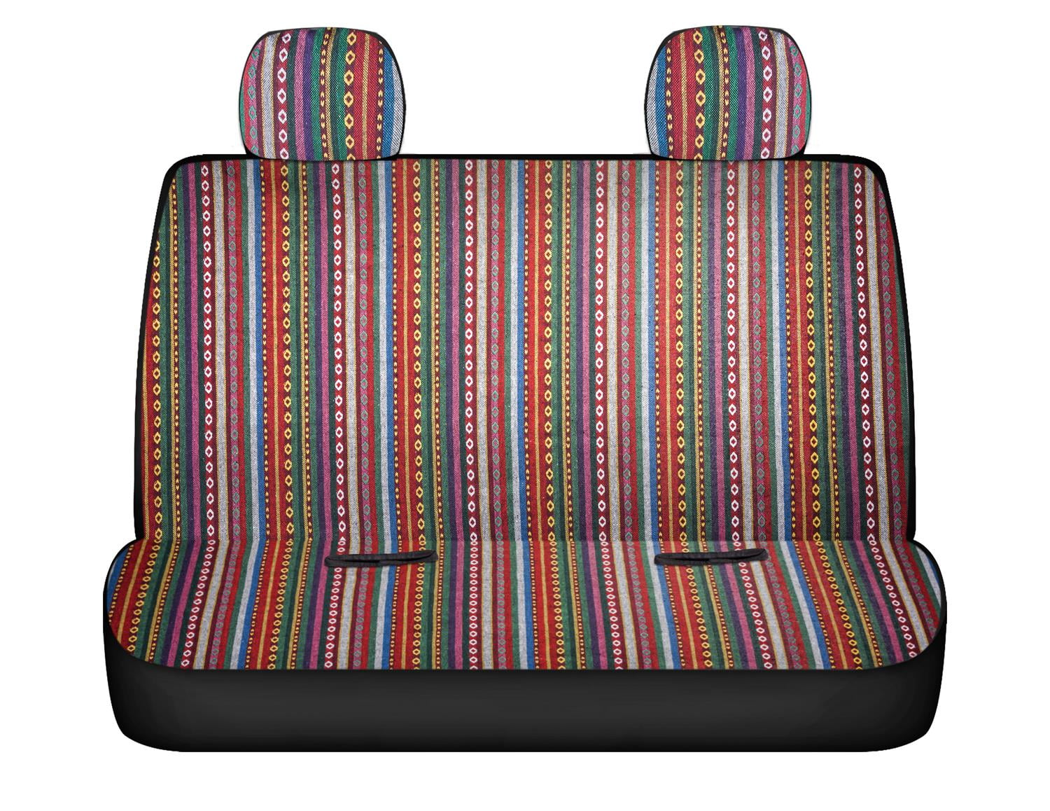 Auto Drive 1PC Bench Seat Cover Polyester Baja Saddle Blanket Orange - Universal Fit,2102SC097