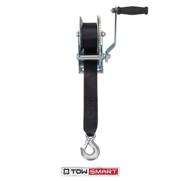 1,500 lb., 2 in. x 20 ft. Manual Trailer Winch