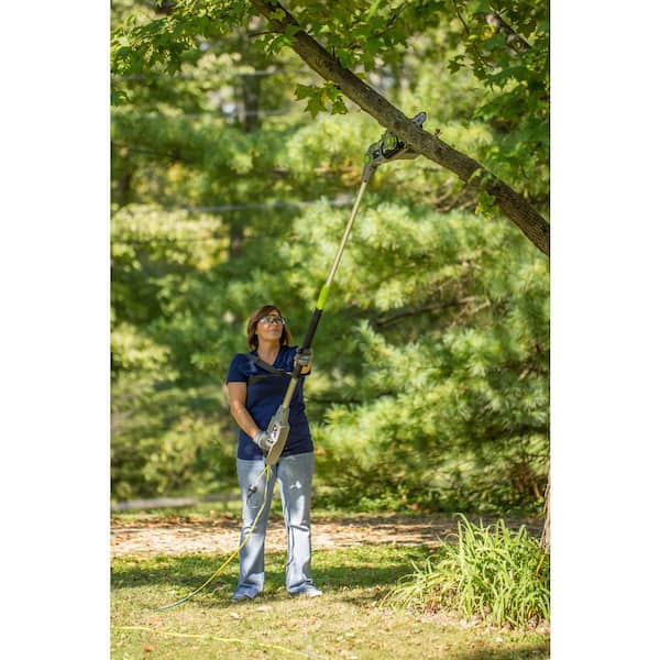 8 in. 7 Amp Electric Chainsaw and 18 in. 4.5 Amp Hedge Trimmer with Pole Attachment (4-Tools in-1)