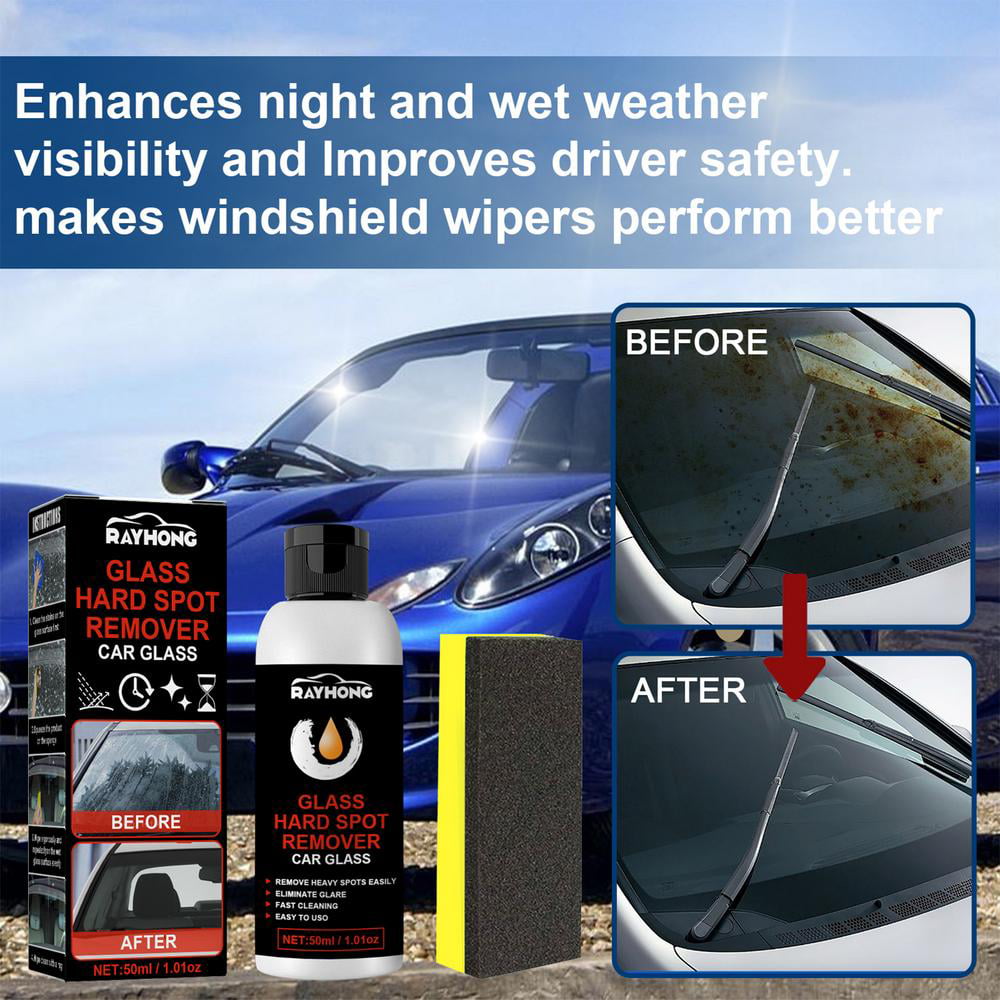 Tohuu Car Glass Polishing Compound Glass Coat Paint Protection 50ml Ceramic Coating Windshield Hydrophobic Protection For Glass With Sponge Car Exterior Restorer Waterless Car Wash. competent
