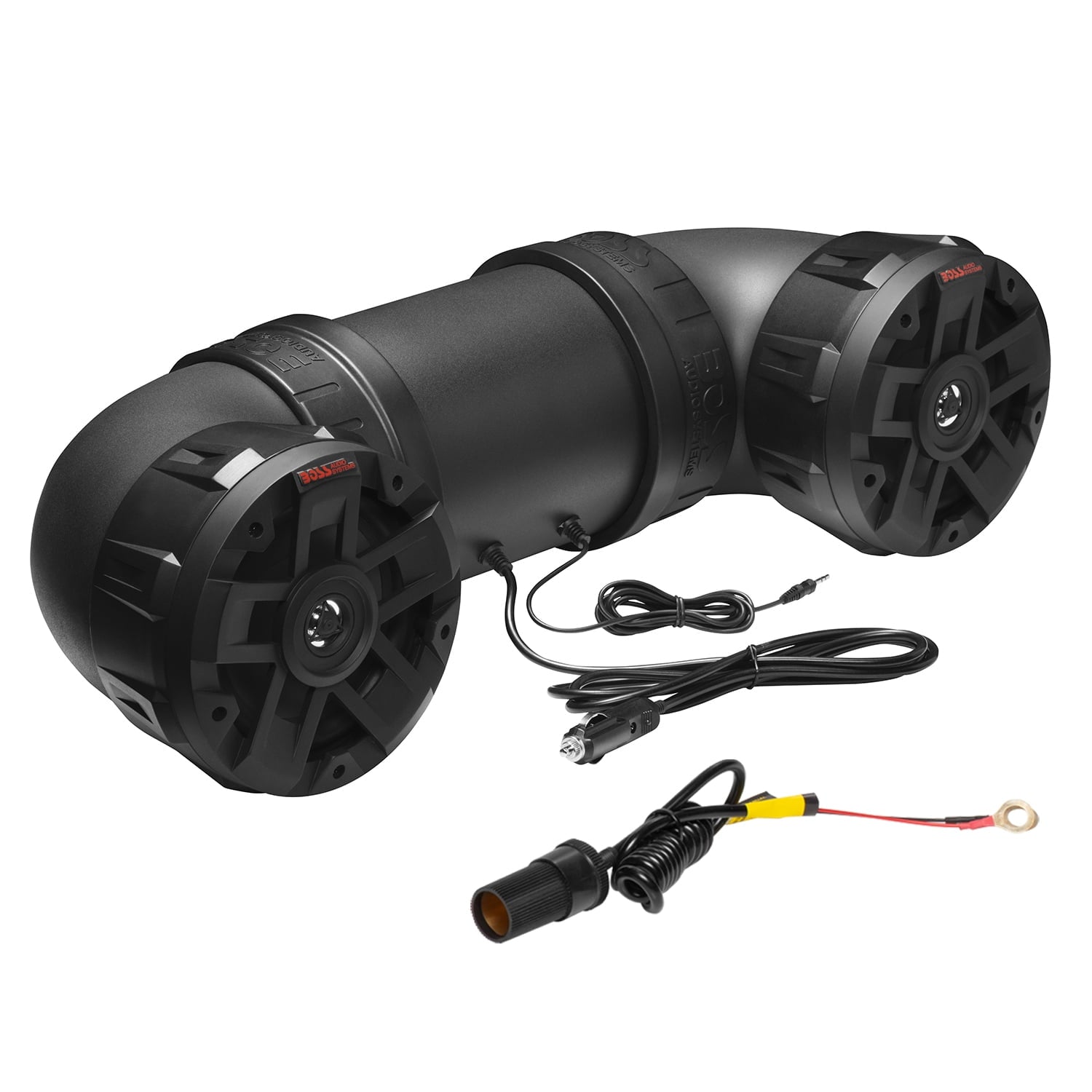 Restored BOSS Audio Systems ATV6.5B ATV UTV Weatherproof Sound System 6.5 Inch Speakers, 1 Inch Tweeters, Builtin Amplifier, Bluetooth, Easy Installation for 12V (Refurbished)