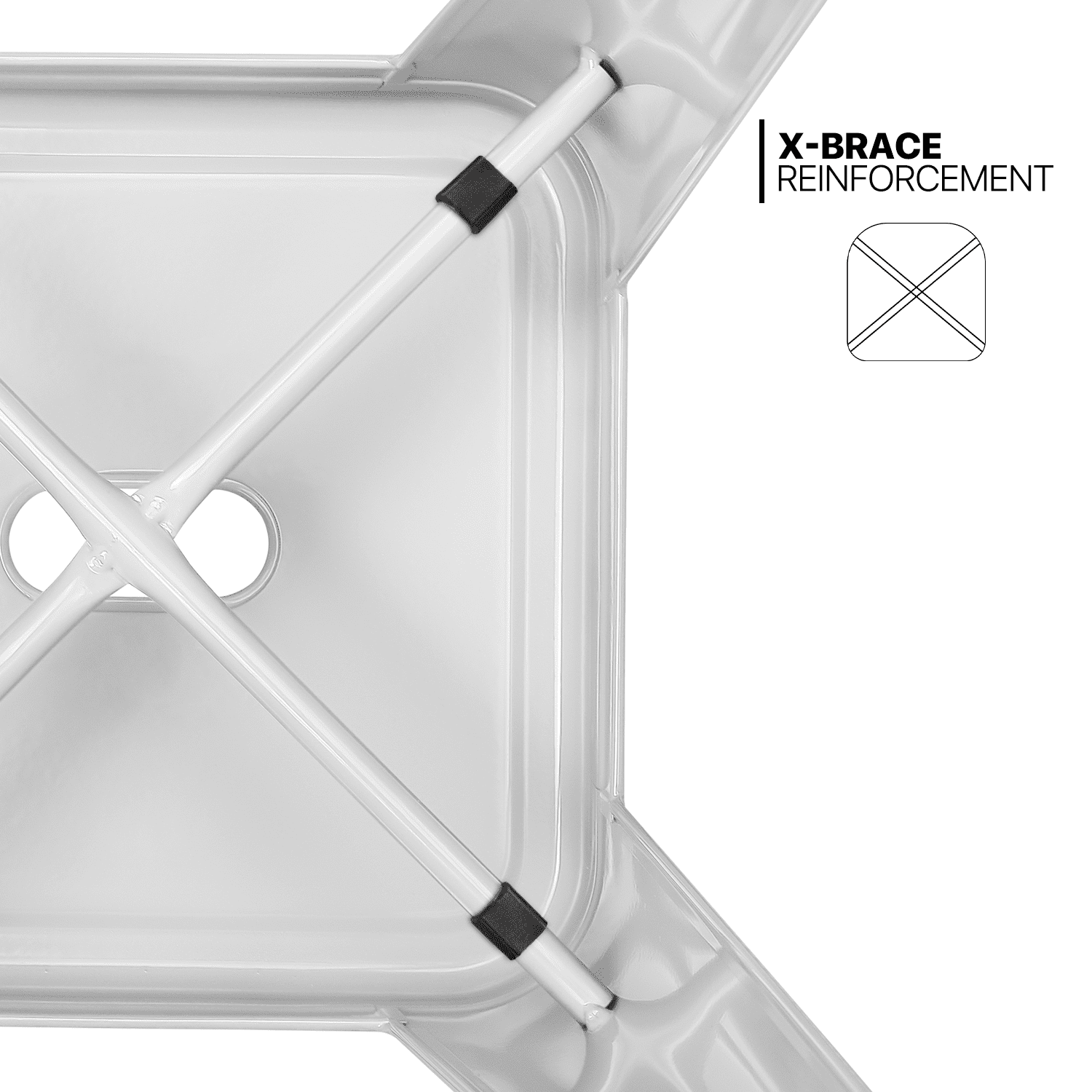 MoNiBloom Set of 4 Metal Bar Stools 24.5 Inch Stackable Counter Height Barstools Backless Rustic Kitchen Dining Chairs, White