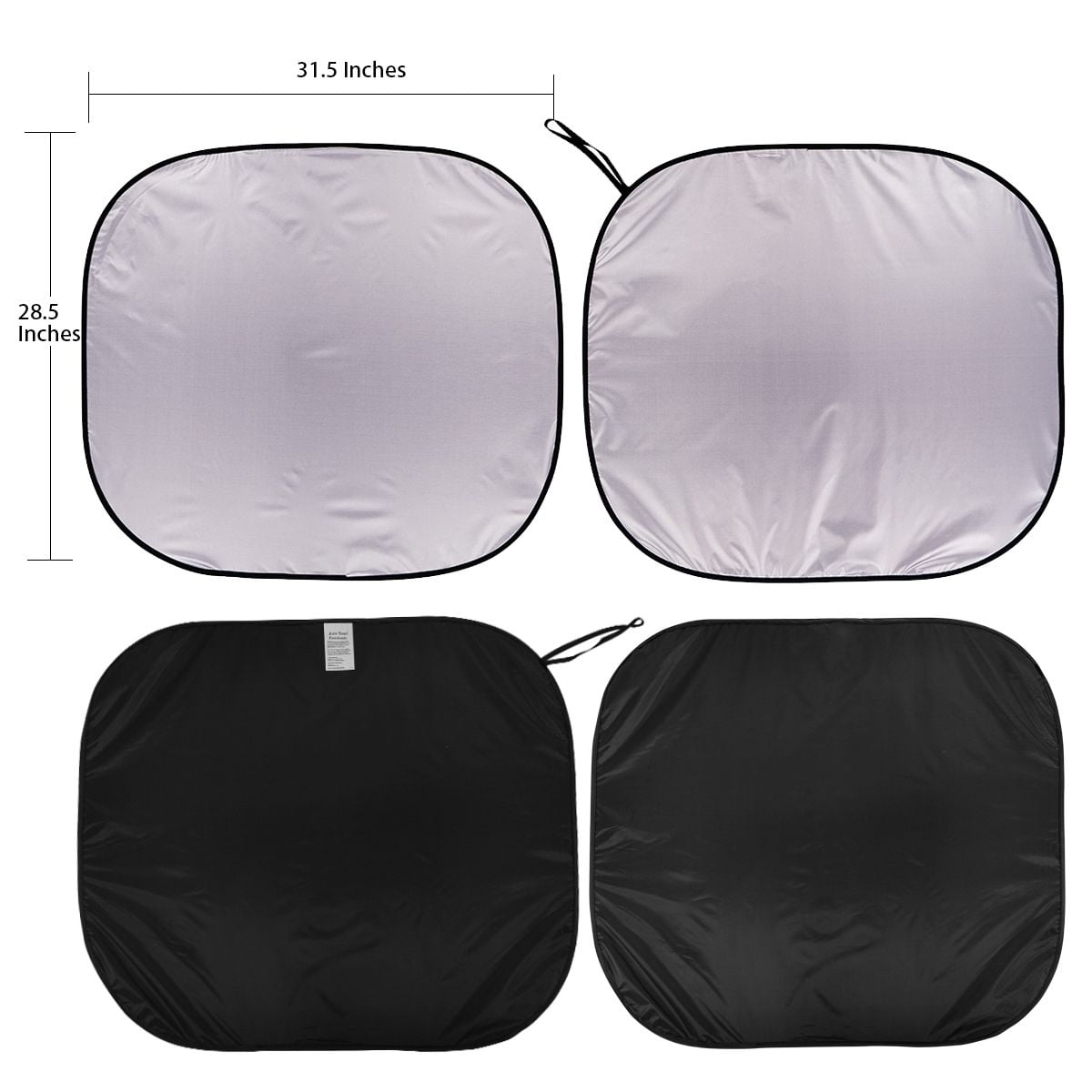 Auto Drive Universal 2 Count Twist Sun Shade Silver, 28.5'' x 31.5''