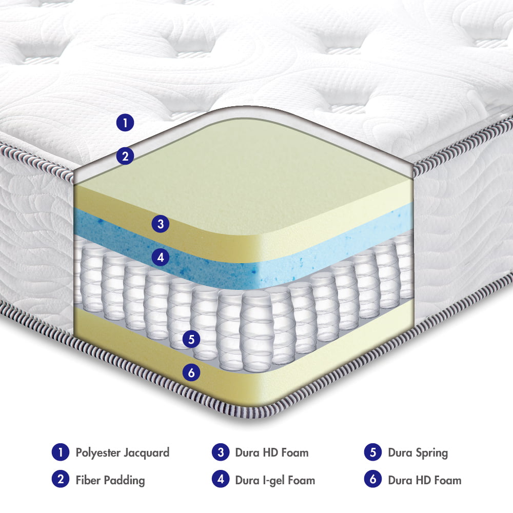 10 Inch Cool Sleeper Hybrid Mattress, Plush, Queen